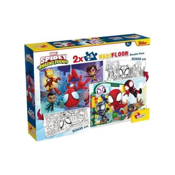 Lisciani LISCIANI MARVEL PUZZLE DF MAXI FLOOR 2 X 24 SPIDEY 12725599 8008324099788