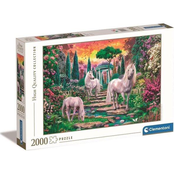 Clementoni Puzzle 2000 el. HQ Classical Garden Unicorns 12736169 8005125325757