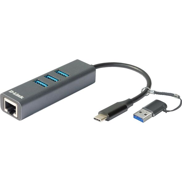 HUB USB D-Link D-Link DUB-2332 huby i koncentratory USB Type-C 5000 Mbit/s Szary 12905829 790069468599