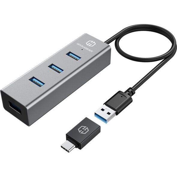 HUB USB Graugear GRAUGEAR USB-HUB 4x USB 3.0 Ports Type-A retail 12906029 4260746550269