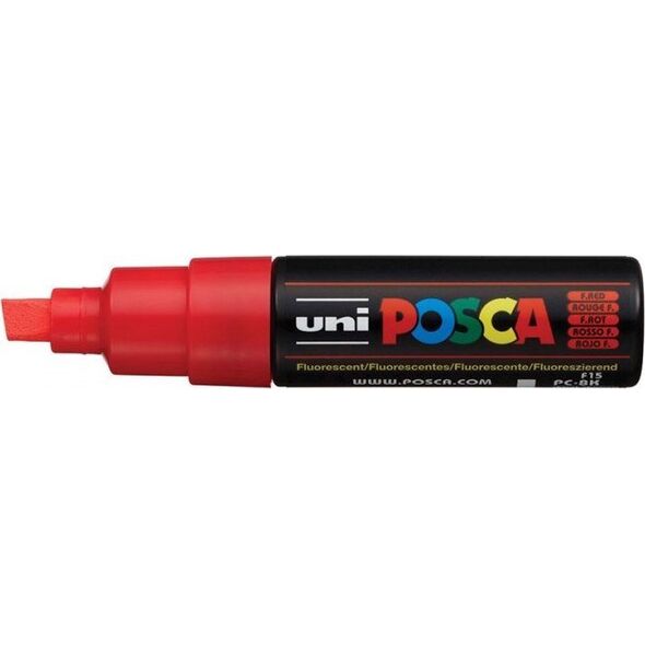 Uni MARKER PLAKATOWY UNI POSCA PC-8K FLUORESCENCYJNY CZERWONY 12988452 4902778916919