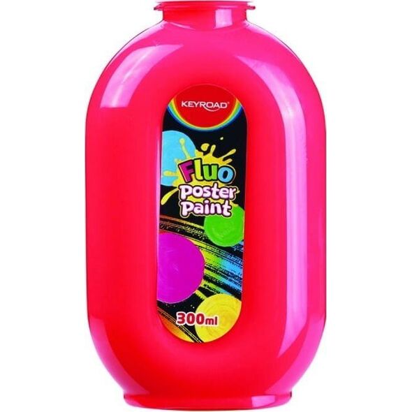 Keyroad Farba plakatowa KEYROAD, fluorescencyjna, 300ml, butelka, neonowa czerwona 12988566 6941288721635
