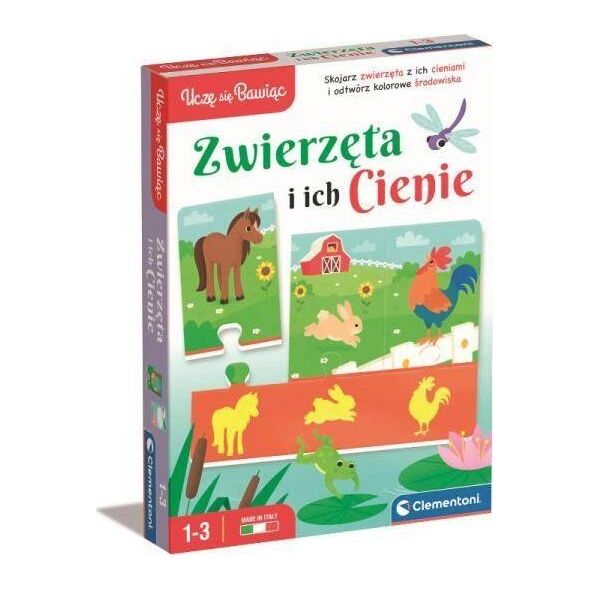Clementoni Ucz? si? bawi?c. Zwierz?ta i ich cienie 12992570 8005125507627