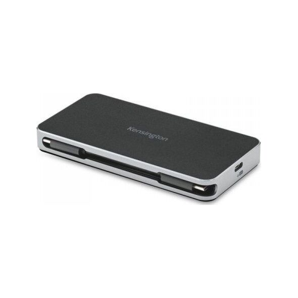 HUB USB Kensington HUB USB Kensington Replicador móvil 4K dual USB-C sin controladores UH1460P con alimentación pass-through de 85 W Czarny/Srebrzy 13034815 85896369011