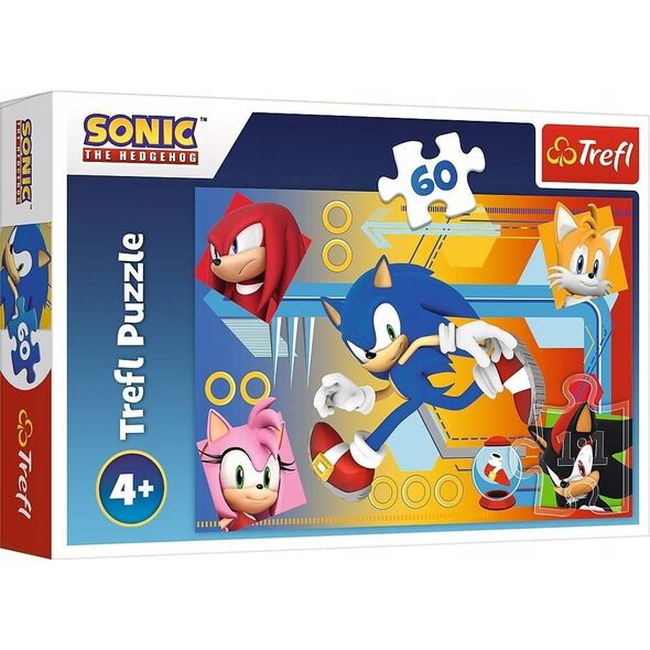 Trefl PUZZLE 60EL TREFL SONIC W AKCJI PUD 13037333 5900511173871