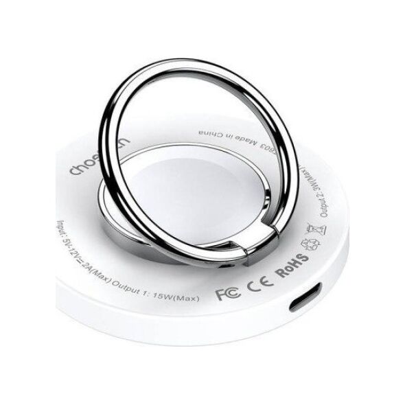 Ładowarka Choetech Bezprzewodowa ładowarka indukcyjna 2w1 Choetech T603-F, uchwyt (biała) 13095340 6932112104939