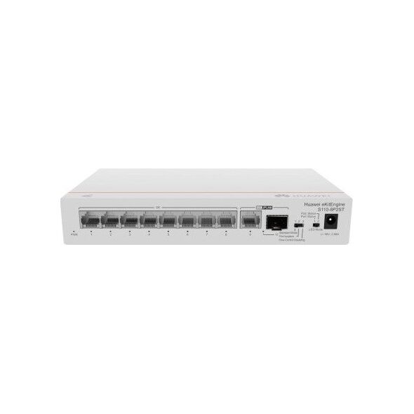 Switch Huawei Huawei S110-8P2ST | Switch | 8x GE PoE+, 1x SFP, 1x GE, 124W, AC 13230419 6901443428434