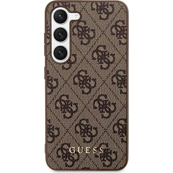 Guess GUESS SAMSUNG S24+ GUHCS24MG4GFBR METAL GOLD LOGO BROWN 13232023 3666339241674