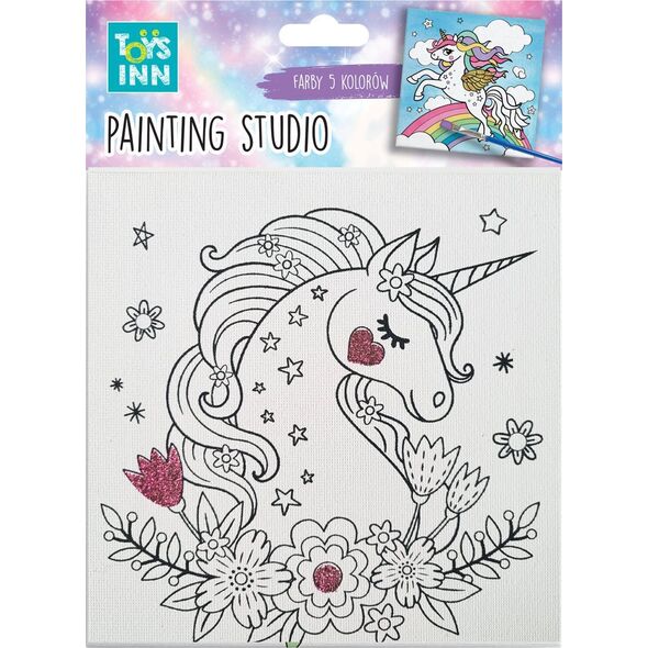Stnux Zestaw do malowania Canvas Unicorn Kwiaty 13243210 5901583297922