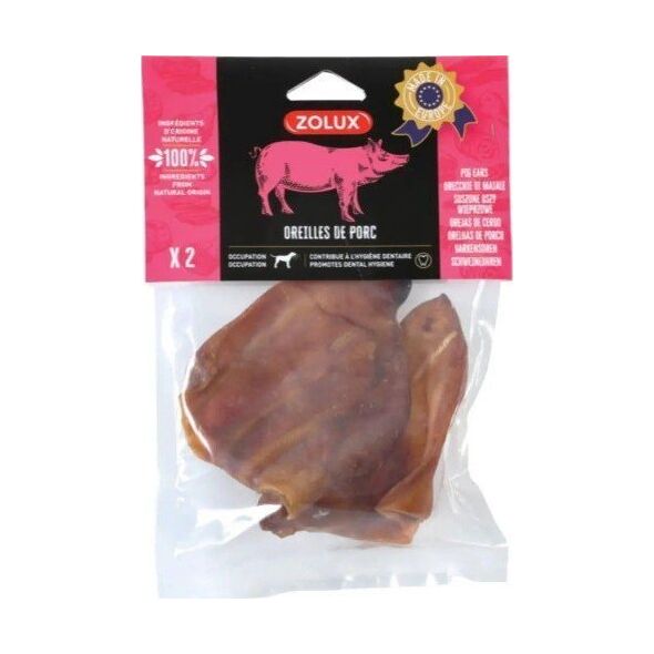 Zolux ZOLUX Przysmak naturalny dla psa ucho wieprz x2 80g 13278491 3336024826546