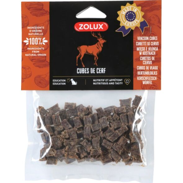 Zolux ZOLUX Przysmak naturalny dla psa Kostki jeleń 100g 13278545 3336024826393