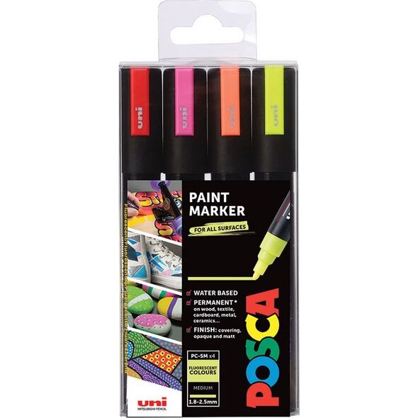 Posca POSCA Marker UNI  PC-5M 4er Set Neon 13303176 3296280033433