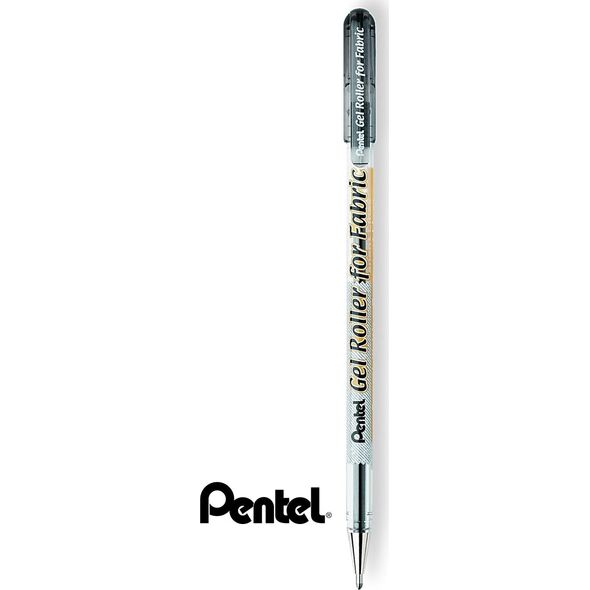 Pentel Długopis do tkanin Pentel Gel Roller for Fabric czarny 13318339 7251219122448