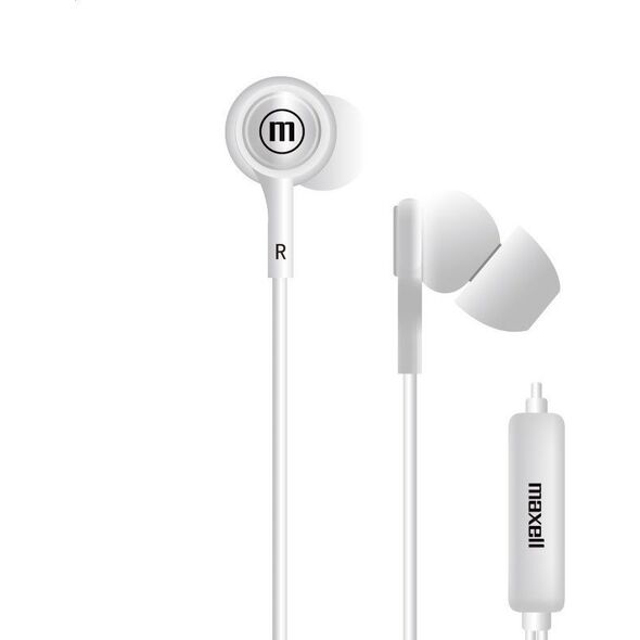 Słuchawki Maxell MAXELL EARPHONES IN-TIPS IN EAR STEREO WITH MICROPHONE WHITE 304011.00.CN 13332832 4902580780135