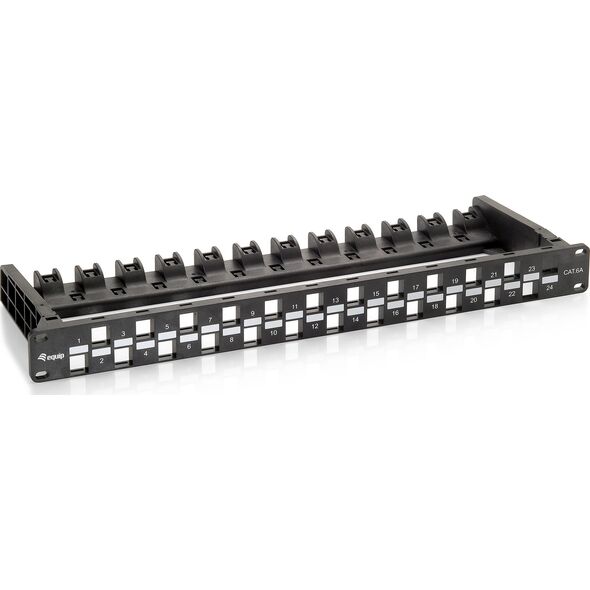 Equip Equip Patchpanel 24x Cat6A 19" UTP 1HE Keystone Montage   sw 13333225 4015867164877