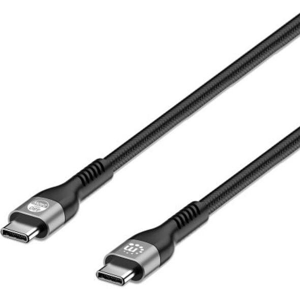 Kabel USB Manhattan MANHATTAN USB2.0 USB-C Kabel Stecker/Stecker 240W 2m schwarz 13335838 766623356367