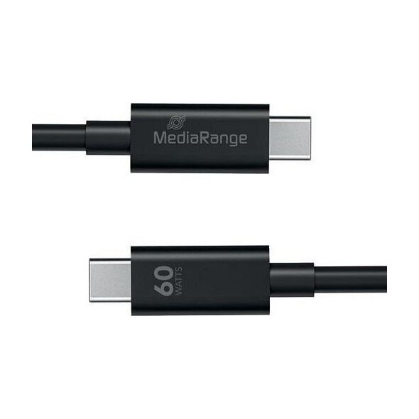 Kabel USB MediaRange USB-C - USB-C 1.2 m Czarny (MRCS213) 13336066 4260664873327