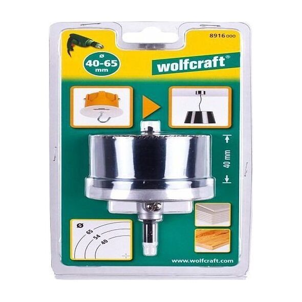 Wolfcraft OTWORNICA STANDARD 40,45,65MM (1 KPL) 13361590 4006885891609