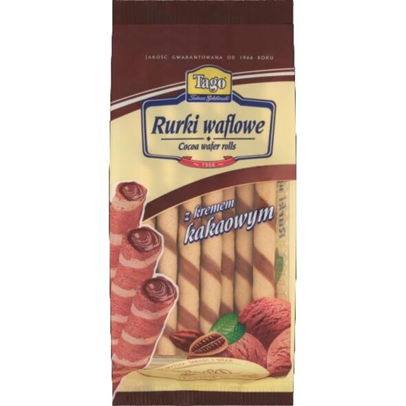 Tago RURKI WAFLOWE TAGO z KREMEM KAKAOWYM 160 G 13404435 5908310285047