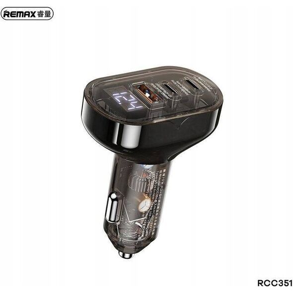 Ładowarka Remax ŁAD SAM. CYBO SERIES 72W RCC351 PD QC 2xUSB + 1xUSB BLACK 13430954 6954851229377