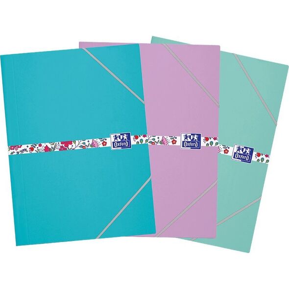 Oxford Teczka kartonowa z gumką Oxford Floral Pastel A4 mix kolorów 13431875 3045050085277