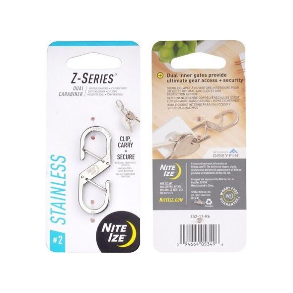 NiteIze Nite Ize - Podwójny karabińczyk Z-Series - Stalowy 13431912 94664053496