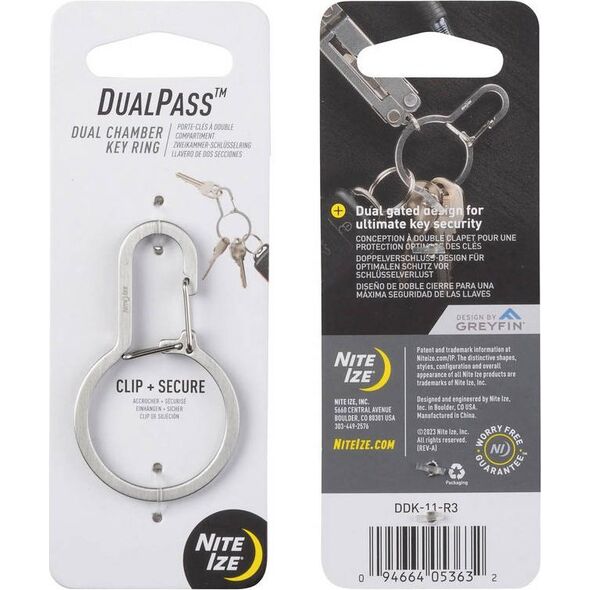 NiteIze Karabińczyk Nite Ize z podwójną komorą DualPass 13432240 94664053632
