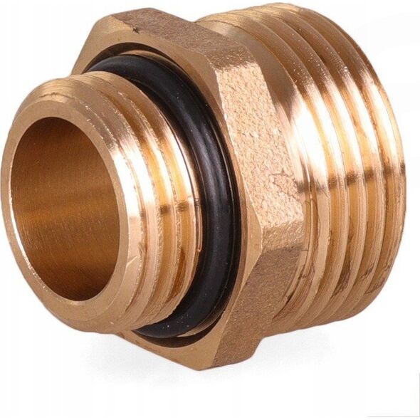 AQUER Nypel do rozdzielacza 3/4"x1/2" Aquer NR 3/4X1/2 TK mosiężny z oringiem 13477276 5908241626377