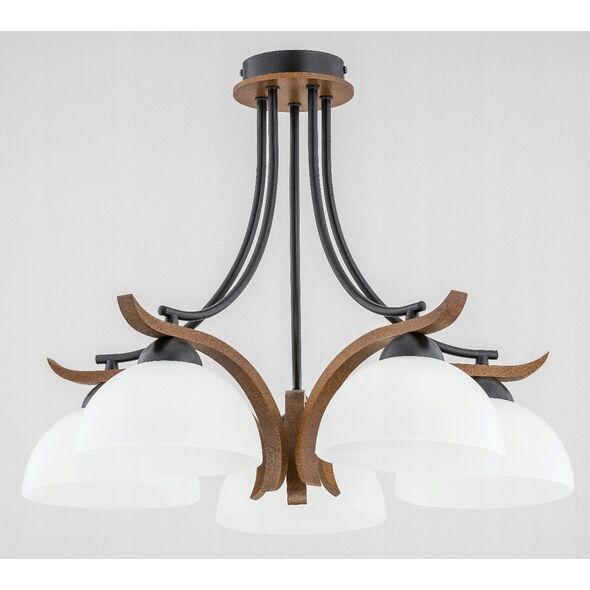 Lampa sufitowa Alfac Alfa Bafia 26125 plafon lampa sufitowa 5x60W E27 drewno/biały 13484396 5900458261259