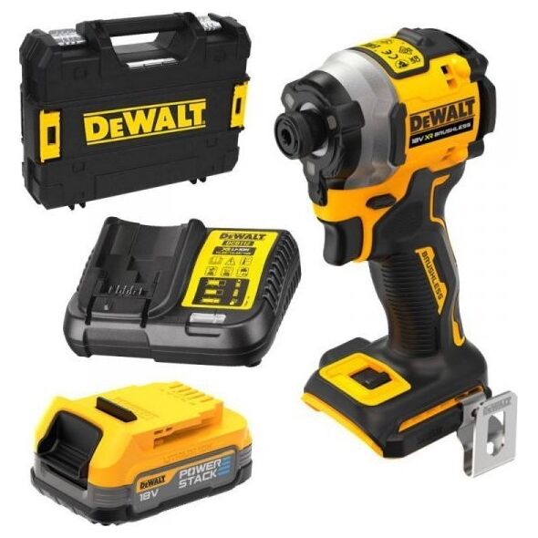 Klucz udarowy Dewalt zakrę bezszcz udar 1/4", aku1,7ah, tstak, 18v 13486000 5035048788288