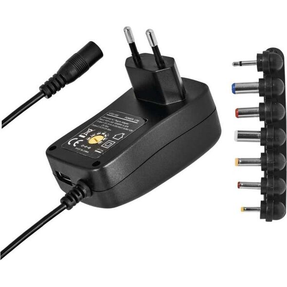 Emos Zasilacz impulsowy Emos N3113 2250mA z wymiennymi końcówkami, USB 13491435 8592920064115