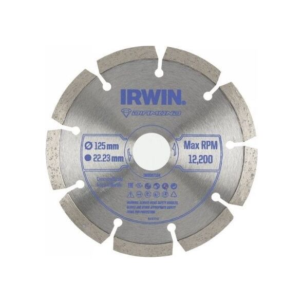 Irwin IRWIN TARCZA DIAMENTOWA 125mm x 22,23mm / SEGMENTOWA do betonu, cegły, granitu i marmuru 13495552 5054905292461