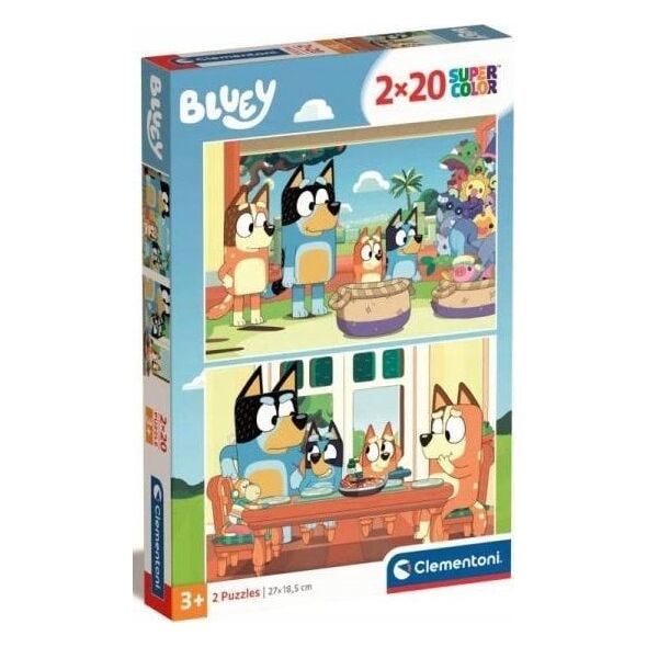 Clementoni CLE puzzle 2x20 SuperKolor Bluey 24807 13545673 8005125248070