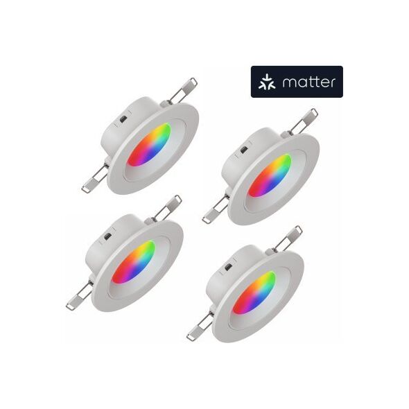 Nanoleaf Nanoleaf Essentials Smart Downlight - oświetlenie punktowe 4 sztuki (technologia Matter) 13671925 4897105334002