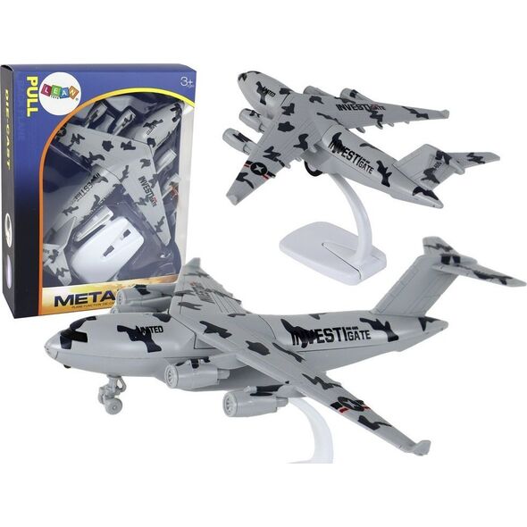 LeanToys Samolot Szary Wojskowy Moro UNITED Figurka  HW-605 13675009 5905679071953
