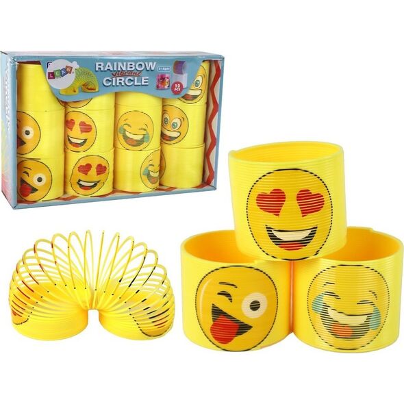 LeanToys Kultowa Sprężyna Żółta Sprężyna Emotikony Relaksacyjna 6CM 13675498 5905884452288