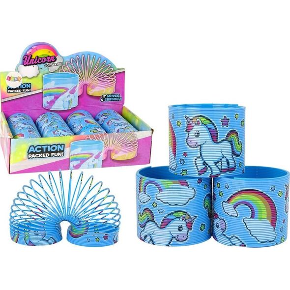 LeanToys Kultowa Sprężyna Niebieska Jednorożec Relaksacyjna 6CM 13675509 5905884452264