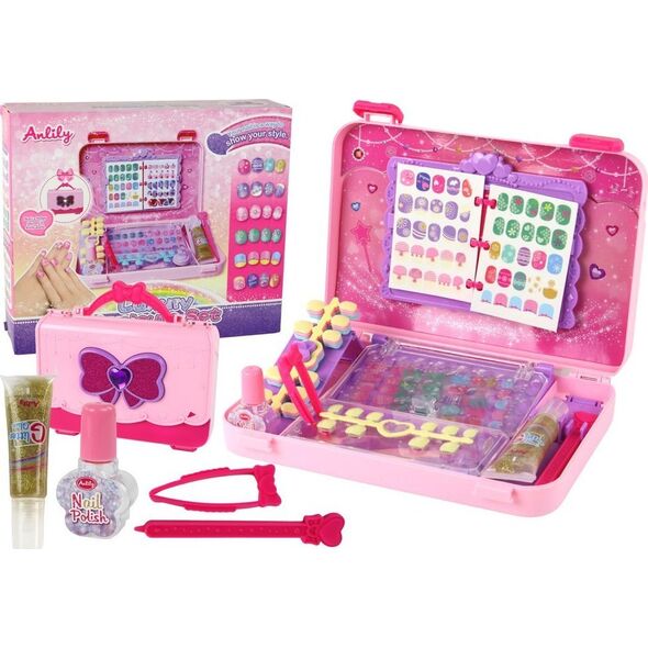 LeanToys Walizka Z Akcesoriami Do Paznokci Manicure Naklejki Tipsy 13675571 5905884454961