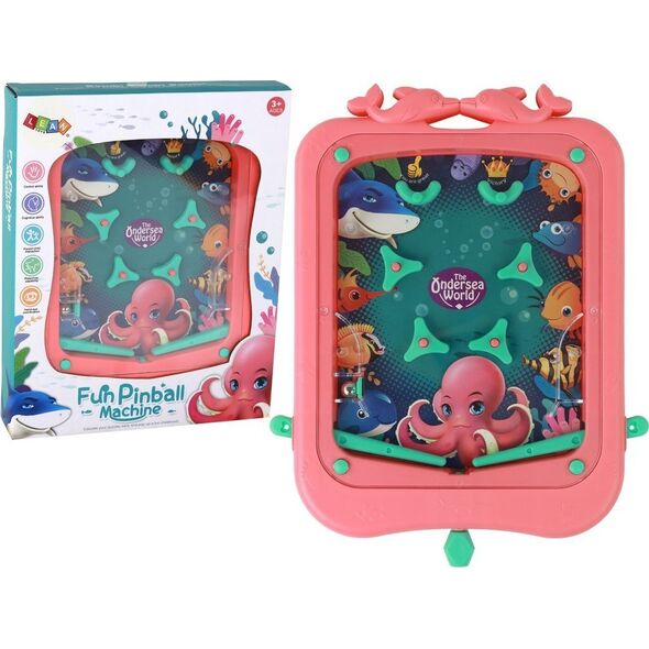 LeanToys Gra Zręcznościowa Mini Pinball Gra z Kulką Różowa 13675748 5905991002635