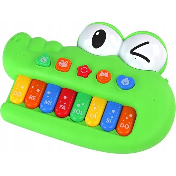 LeanToys Organki Pianinko Edukacyjne Muzyczne Krokodyl Zielony Dźwięki Światła 13675883 5905991005247