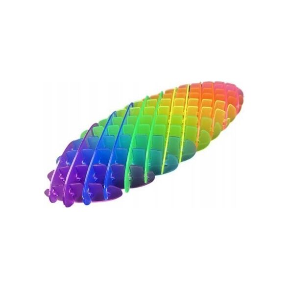LeanToys Zabawka Fidget Tęczowa Przezroczysta Antystresowa Kolorowa Elastyczna 12cm 13676935 5905991024507