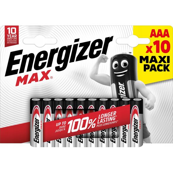 Energizer 10x Bateria Energizer MAX AAA LR3 /10 cena za blister 10szt. 13685151 7638900438239