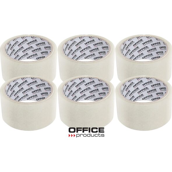Office Products Taśma pakowa Office Products 48mm/50y Hot-melt transparentna (6) 13720691 5901503607718