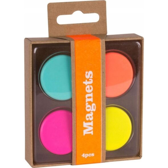 Apli Zestaw APLI Fluor Collection, magnesy, 4 szt., mix kolorów 13756964 8410782151524