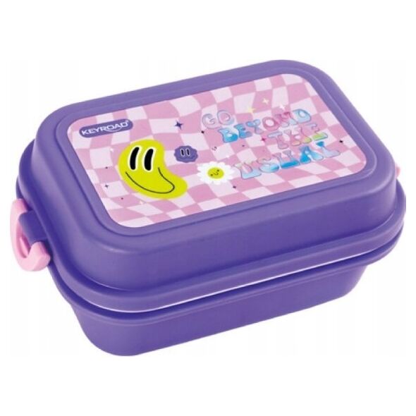 Keyroad Lunch box KEYROAD, plastikowy, z przegródką, Smile 13757218 6941288788607