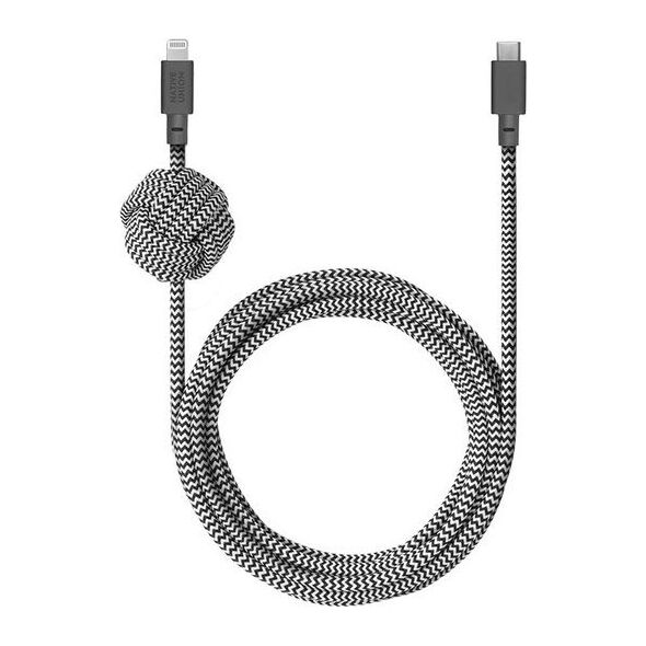 Kabel USB Native Union USB-C - Lightning 3 m Czarno-biały (NCABLE-KV-CL-ZEB) 13811838 4895200431497