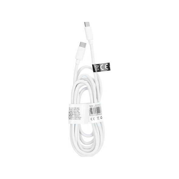 Kabel USB OEM USB-C - USB-C 2 m Biały 13843540 5903396090684