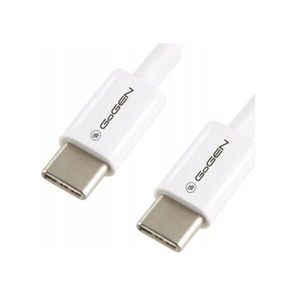 Kabel USB GoGEN Kabel USB Gogen C-C PD 60W 1m biały USBCC100MM03 13887337 8590393341269