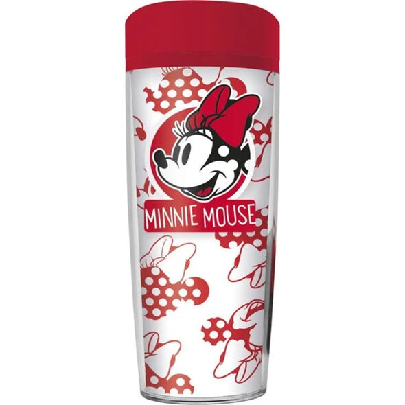 Minnie Mouse Minnie Mouse - Kubek podróżny 533 ml (Biały/Czerwony) 13908610 8435107835552