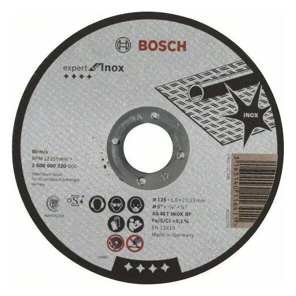 Bosch BOSCH TARCZA METAL 125mm x 1,6mm x 22mm EXPERT FOR INOX 13933974 3165140116411